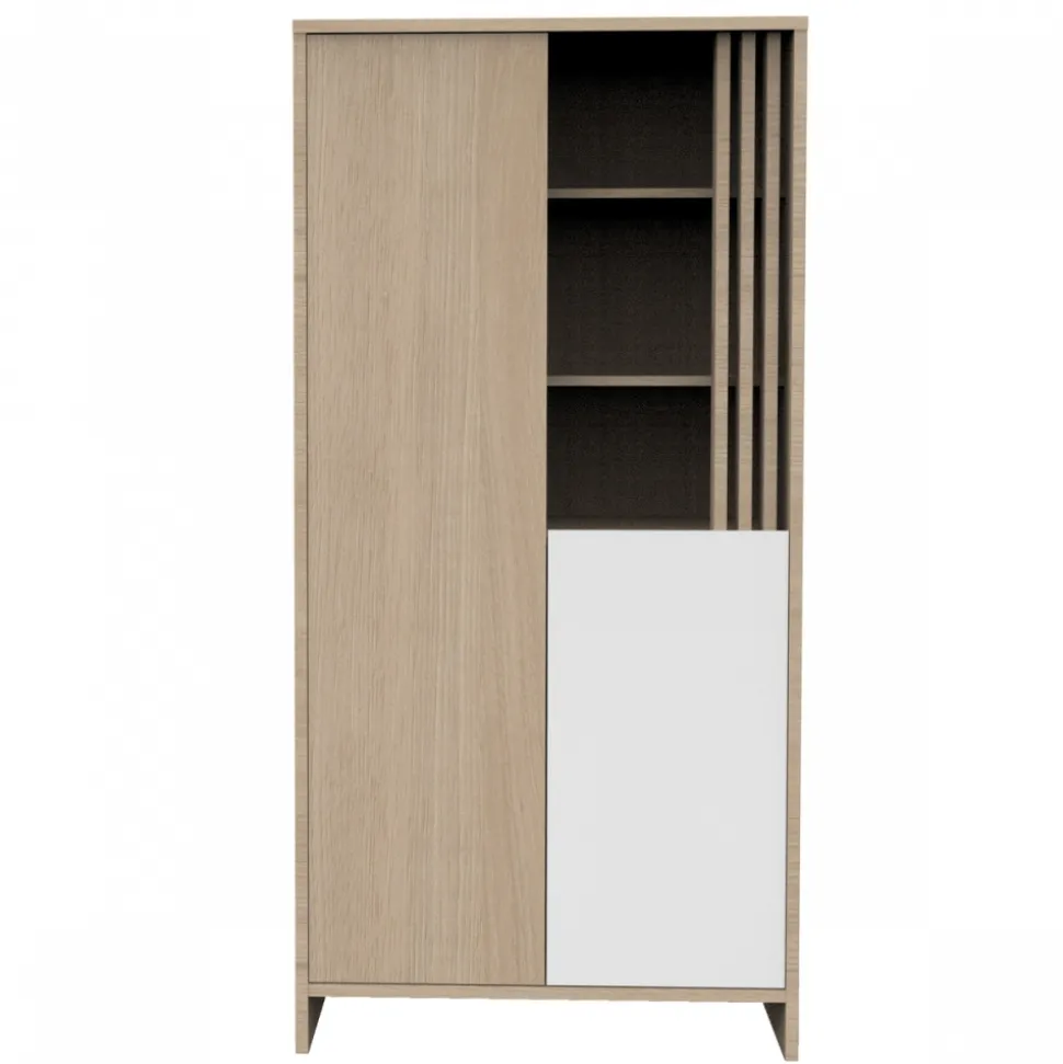 Chambre bébé trio lit 60x120cm (non transformable) + commode + armoire blanche tokyo