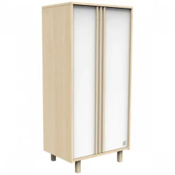 Chambre bébé trio lit 60x120cm (non transformable) + commode + armoire nature