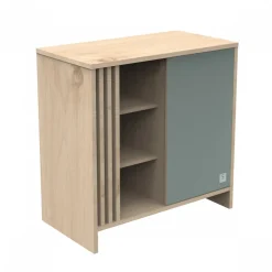 Chambre bébé trio lit 60x120cm (non transformable) + commode + armoire sauge tokyo