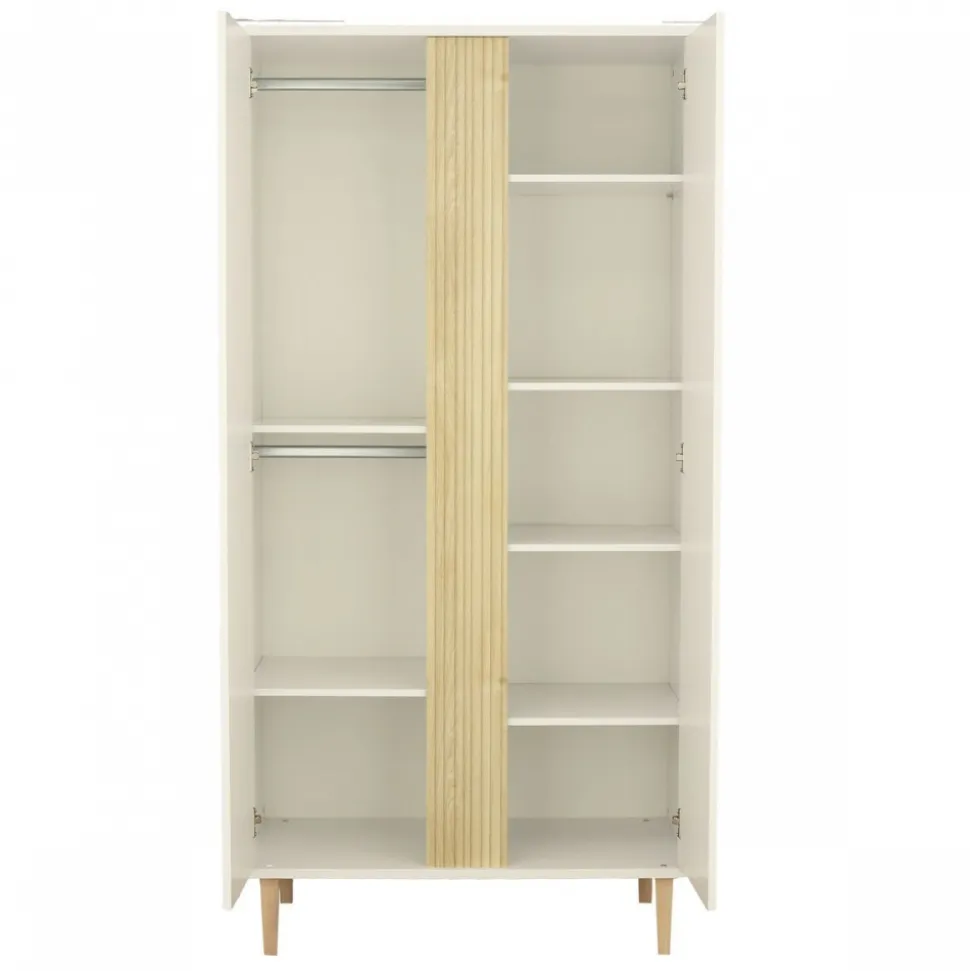 Chambre bébé trio lit 60x120cm transformable + commode 3 tiroirs 1 porte + armoire paloma