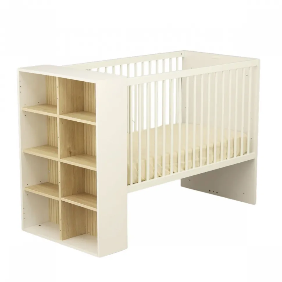 Chambre bébé trio lit 60x120cm transformable + commode 3 tiroirs 1 porte + armoire paloma