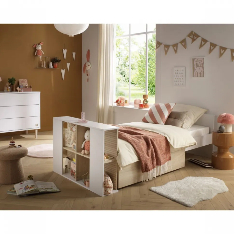 Chambre bébé trio lit 60x120cm transformable + commode 3 tiroirs 1 porte + armoire paloma