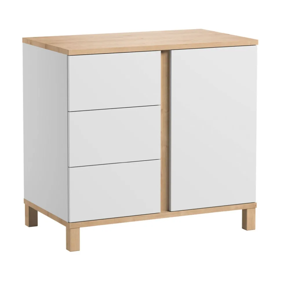 Chambre bébé trio lit 60x120 + commode + armoire blanc altitude