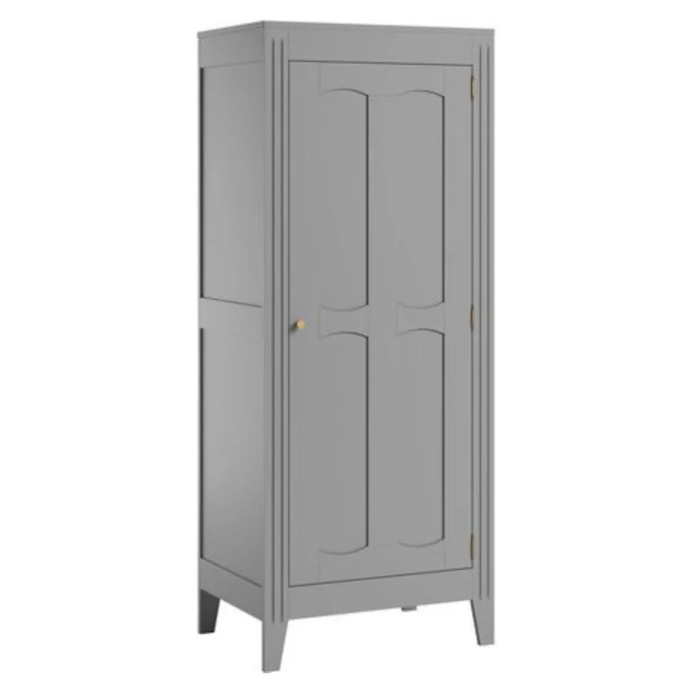 Chambre bébé trio lit 70x140 + commode + armoire gris clair milenne