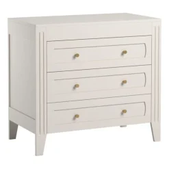 Chambre bébé trio lit 70x140 + commode + armoire blanc milenne