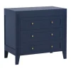 Chambre bébé trio lit 70x140 + commode + armoire indigo milenne