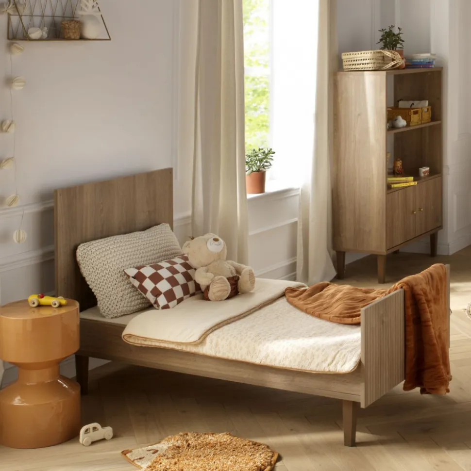 Chambre bébé trio 70x140 cm + commode + armoire mokka