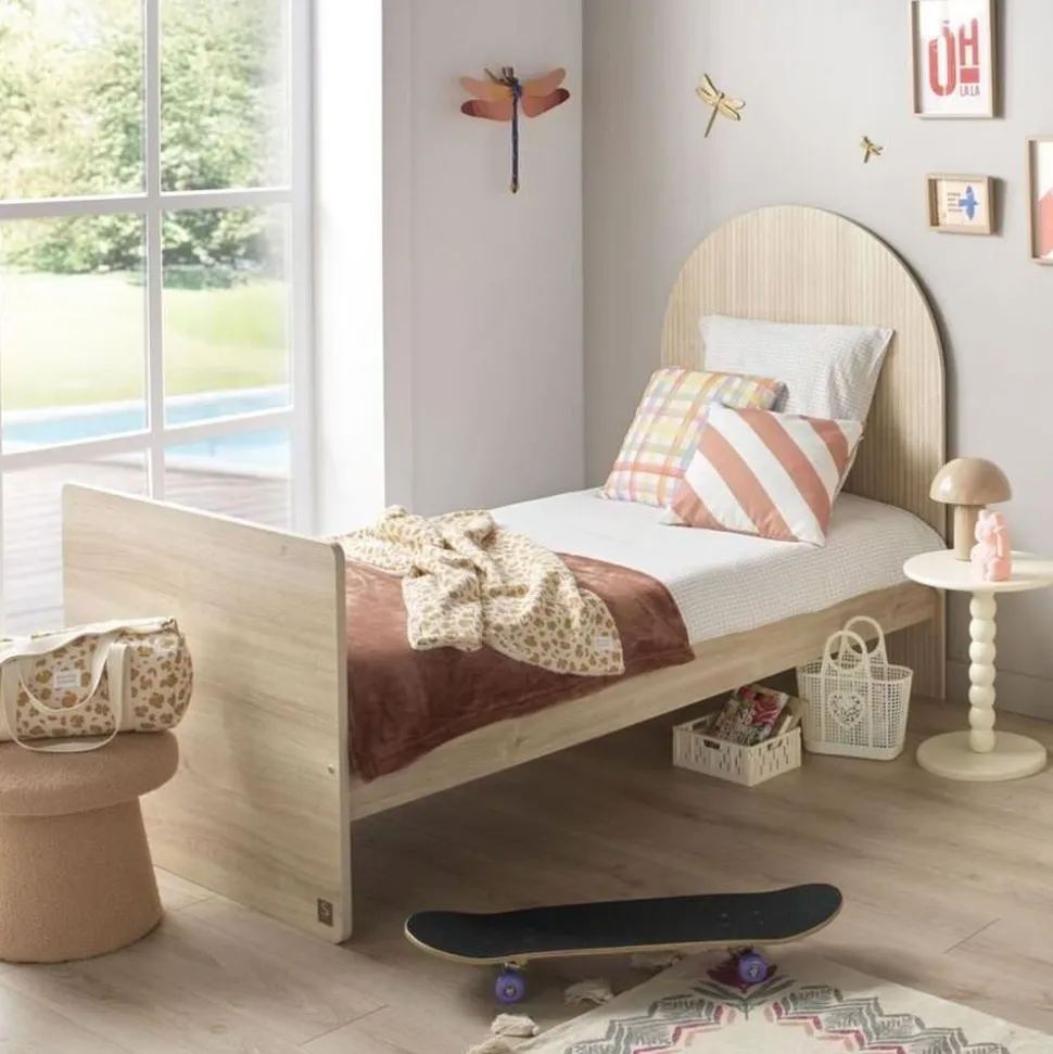 Chambre duo arche lit transformable + commode/bureau chêne