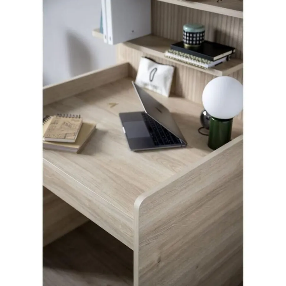 Chambre duo arche lit transformable + commode/bureau chêne