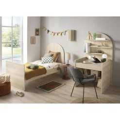 Chambre duo arche lit transformable + commode/bureau chêne