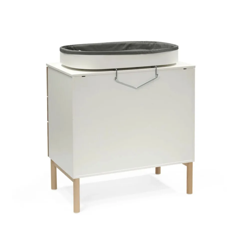 Chambre duo berceau sleepi warm brown + commode sleepi white