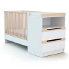 Chambre duo carrousel lit évolutif 60x120 blanc et hêtre verni