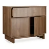 Chambre duo kyo lit bébé évolutif 70 x 140 cm + commode avec plan à langer - walnut