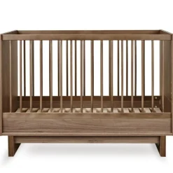 Chambre duo kyo lit bébé évolutif 70 x 120 cm + commode avec plan à langer - walnut
