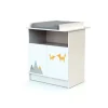 Chambre duo lit bébé 60x120 cm et meuble à langer webaby renard gris