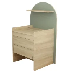 Chambre duo lit bebe 120x60 chambre duo arche lit transformable + commode/bureau saugeen 90x190 - coloris sauge arche+commode a langer evolutive en bu