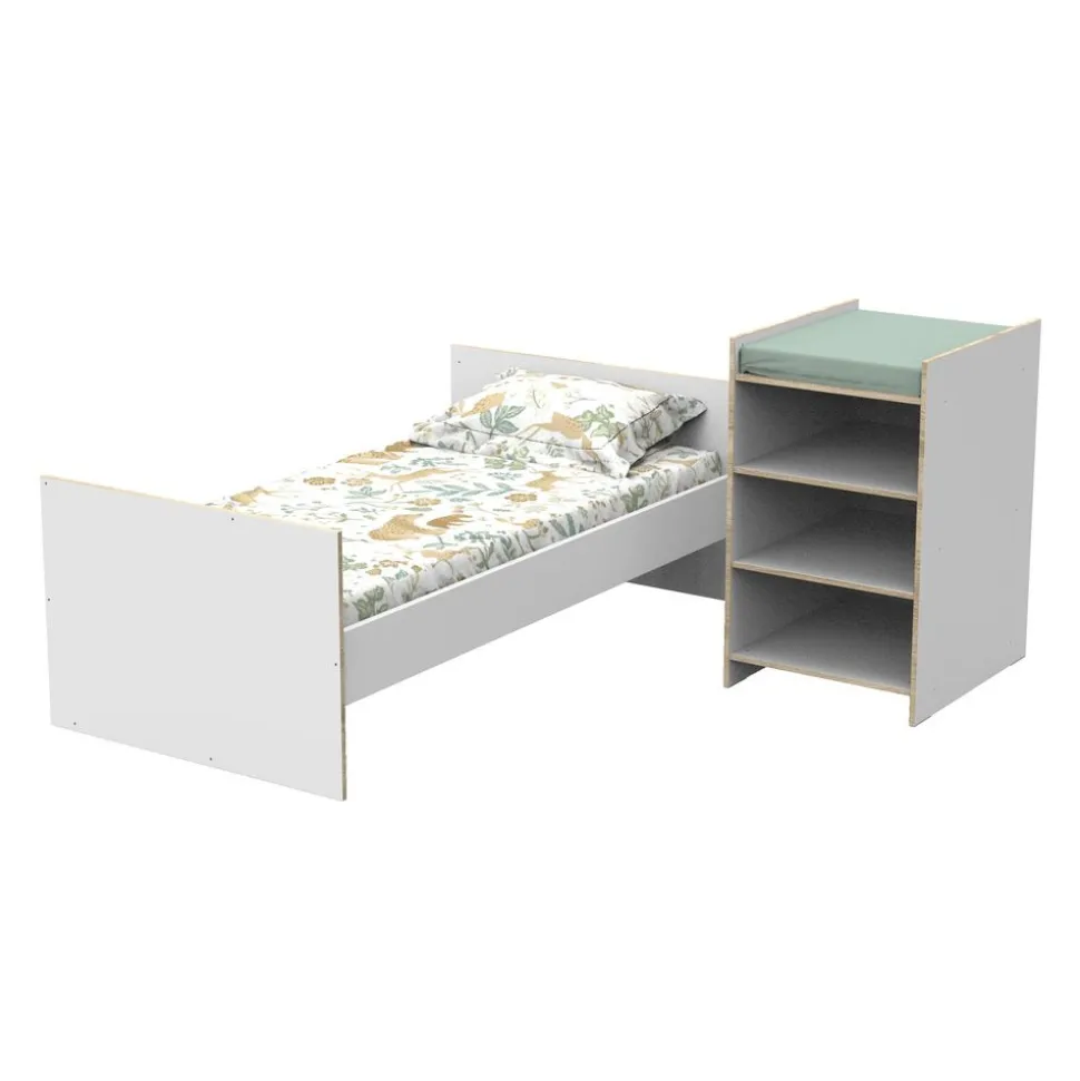 Chambre duo lit combiné évolutif et armoire first