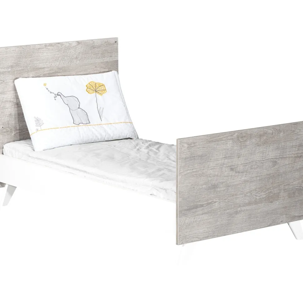 Chambre duo lit little big bed + commode scandi gris