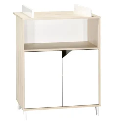 Chambre duo lit little big bed + commode scandi naturel