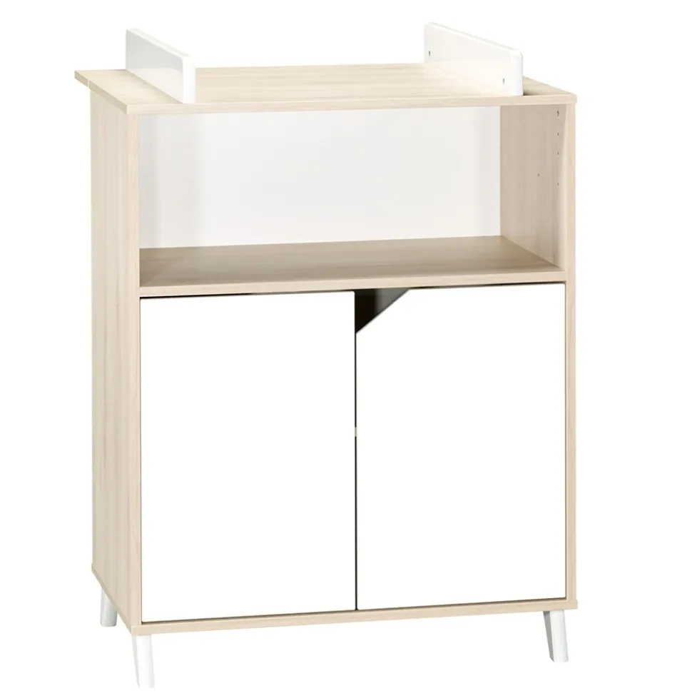Chambre duo lit little big bed + commode scandi naturel