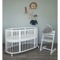 Chambre duo lit sleepi + commode sleepi + matelas - white