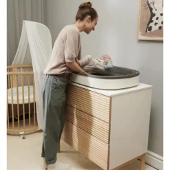 Chambre duo lit sleepi + commode sleepi + matelas - natural