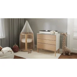 Chambre duo lit sleepi + commode sleepi + matelas - natural