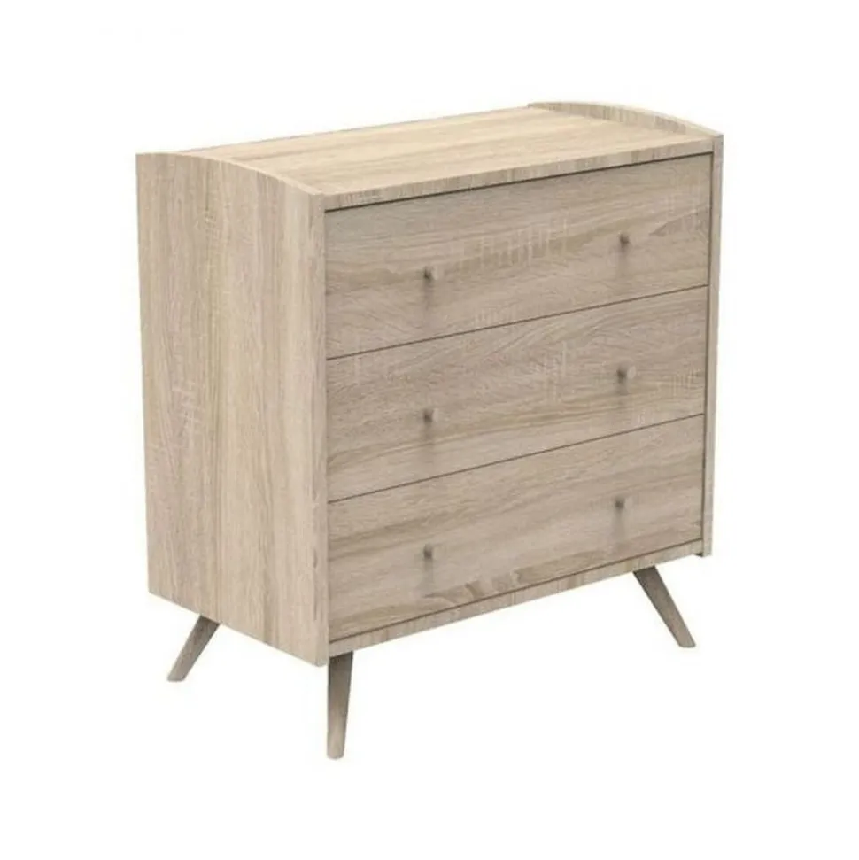 Chambre duo lit 60x120 cm + commode 3 tiroirs access bois