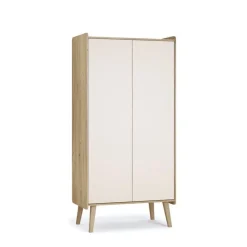 Chambre duo vintage fresh beige lit 70x140 cm + commode