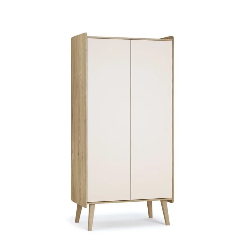 Chambre duo vintage fresh beige lit 70x140 cm + commode