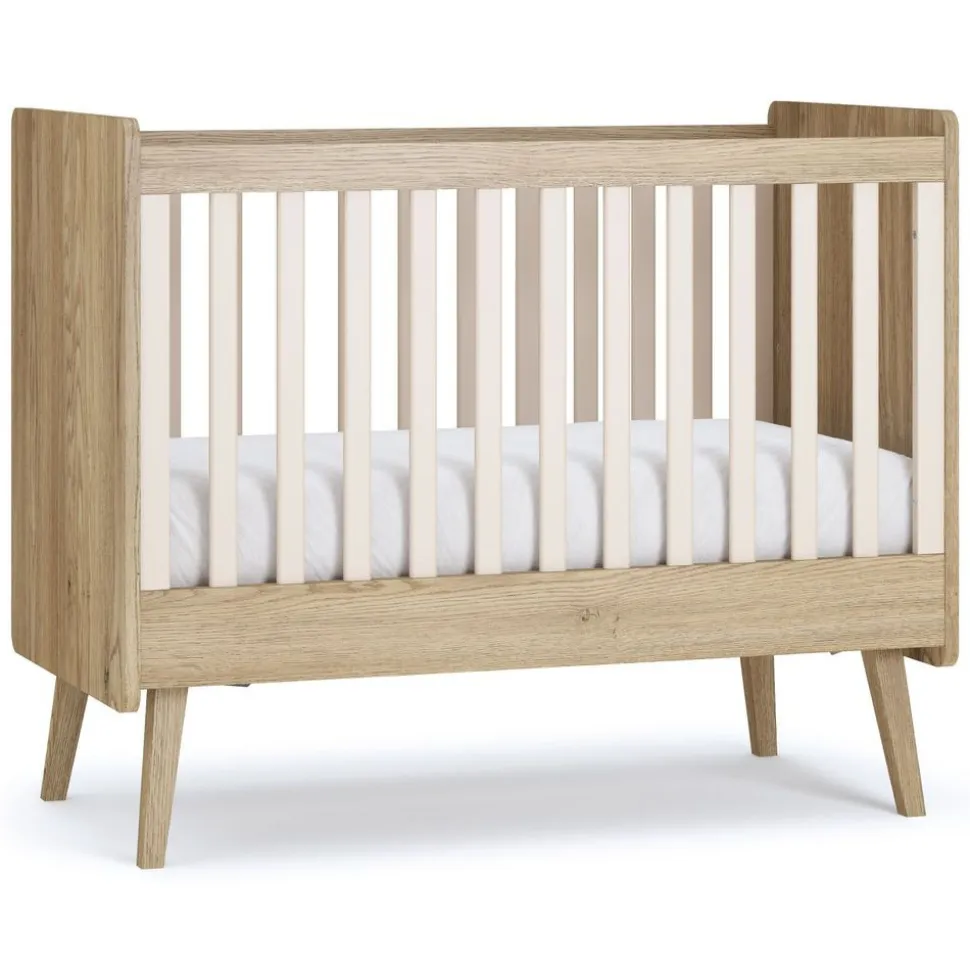 Chambre duo vintage fresh beige lit 60x120 cm + commode