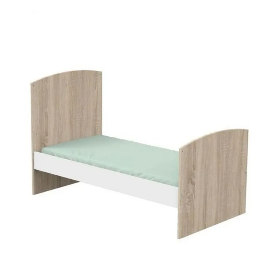 Chambre trio lit bébé 70x140 + armoire + commode access bois blanc