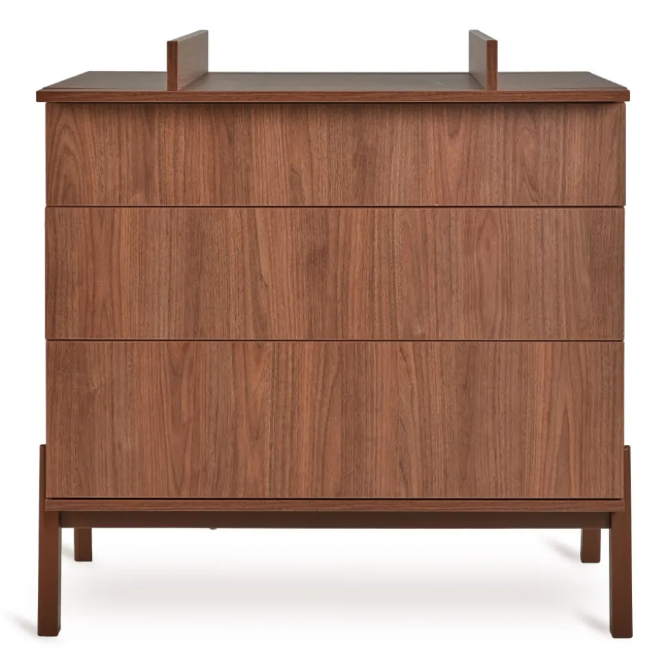 Chambre trio lit bébé 60x120 cm ashi chataignier+commode 3 tiroirs ashi chataignier avec plan à langer+armoire 3 portes ashi chataignier