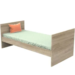 Chambre trio lit combiné évolutif 70x140 en 140x190 + commode + armoire nova rose canyon