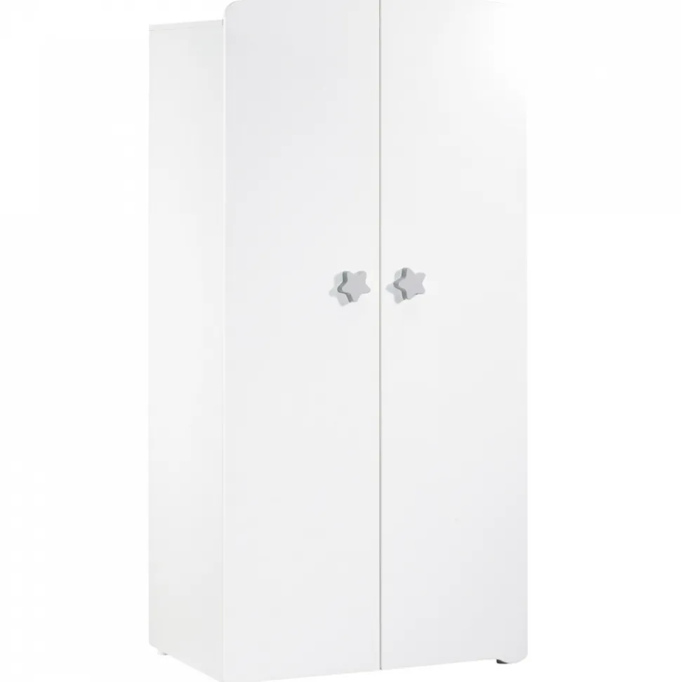 Chambre trio lit + commode + armoire basic étoile gris