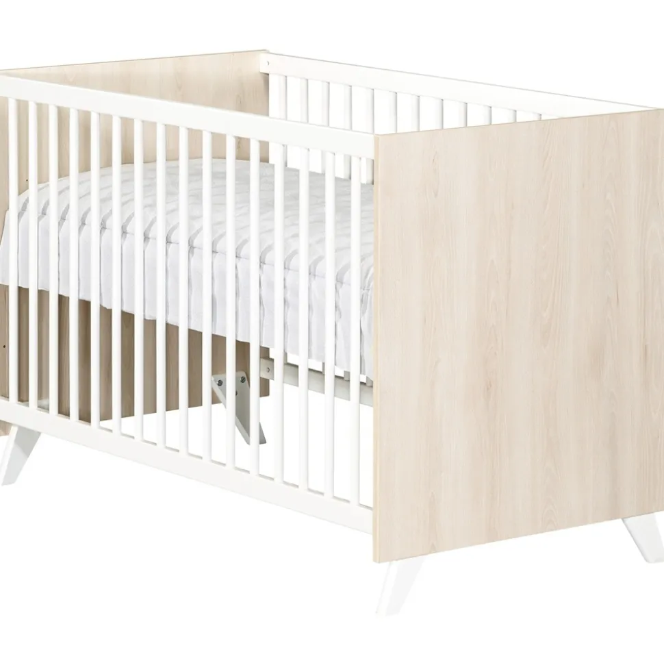 Chambre trio lit + commode + armoire scandi naturel
