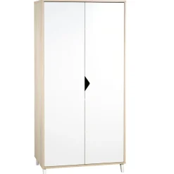 Chambre trio lit little big bed + commode + armoire scandi naturel
