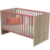 Chambre trio lit 70x140 + commode + armoire nova rose canyon