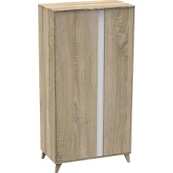 Chambre trio lit 70x140 + commode + armoire nova blanc lin