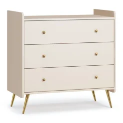 Chambre trio lunea beige lit 70x140 + commode + armoire 2 portes