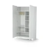 Chambre trio marelle lit 60x120 cm + commode à langer + armoire blanc