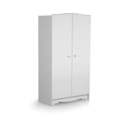 Chambre trio marelle lit 60x120 cm + commode à langer + armoire blanc