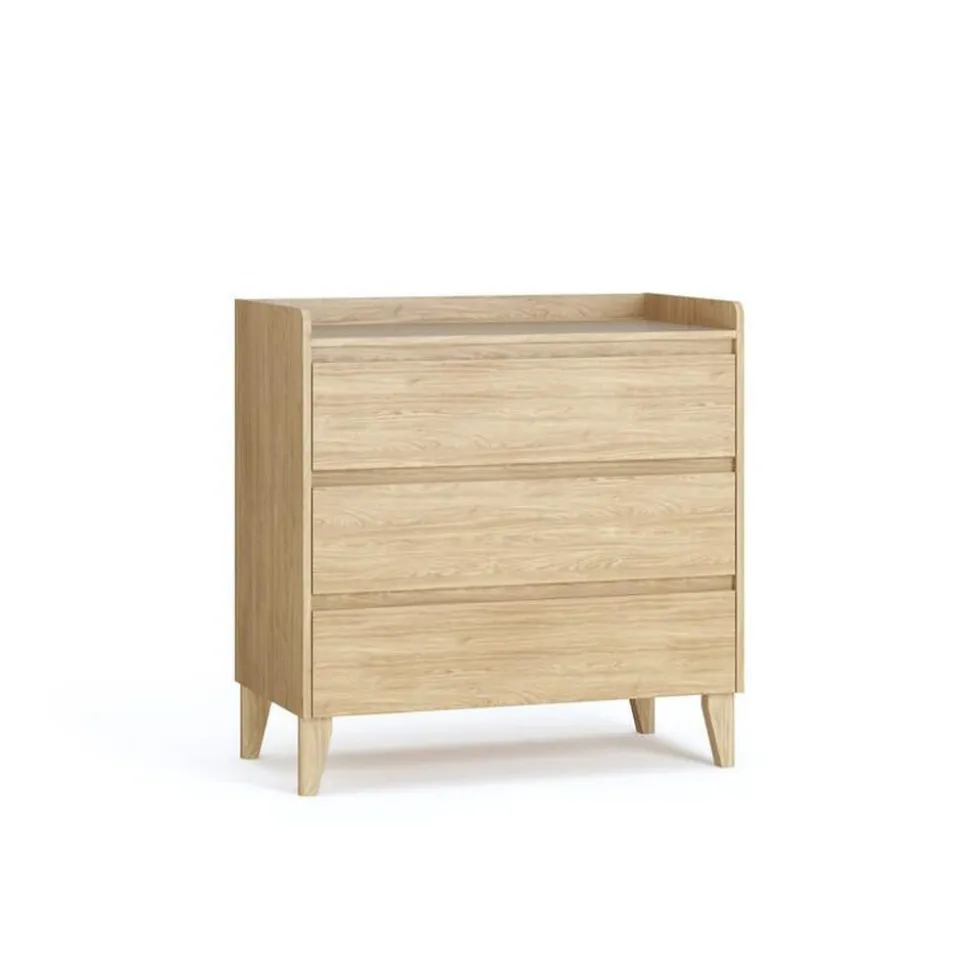 Chambre trio muve chêne lit 70x140 cm + commode + armoire 2 portes