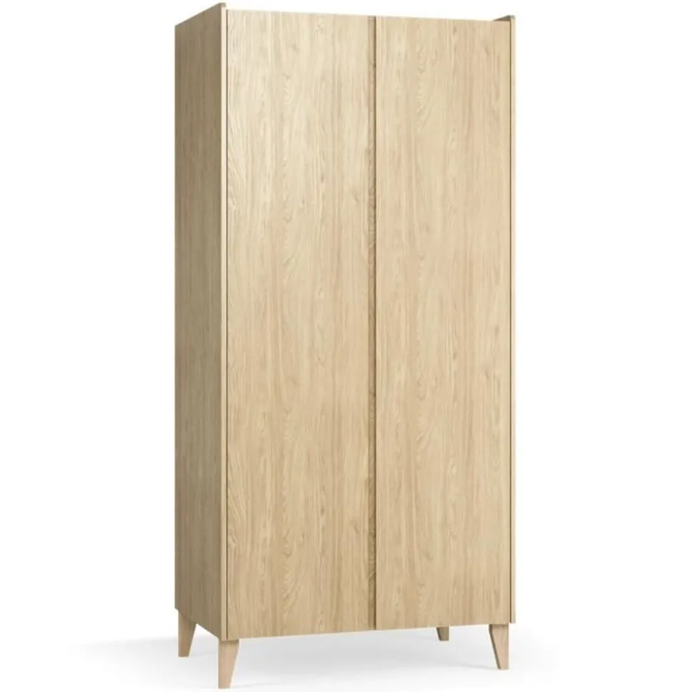 Chambre trio muve chêne lit 70x140 cm + commode + armoire 2 portes
