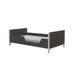 Chambre trio océane ardoise lit 70x140 cm + commode + armoire