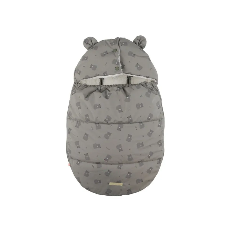 Chancelière déperlante kaki en sherpa