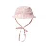 Chapeau anti uv carreaux orange - 0-1 an