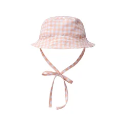 Chapeau anti uv carreaux orange - 2-4 ans