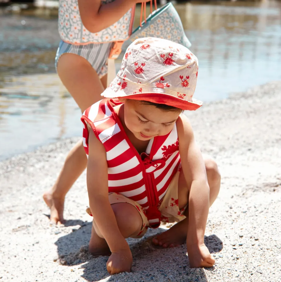 Chapeau anti uv réversible - 1-2 ans oh crabe !
