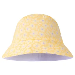 Chapeau anti uv réversible - 2-4 ans fleurs jaunes